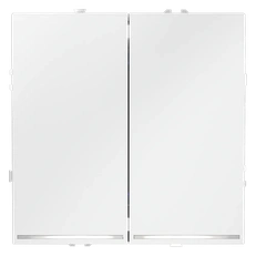 Изображение Выключатель встраиваемый VOLTUM S70 двухклавишный с подсветкой 10А, (белый матовый)