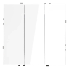 Изображение Выключатель встраиваемый VOLTUM S70 трехклавишный 10А, (белый глянцевый)